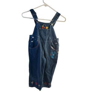 Blues Clue girls‎ denim overalls 4t flowers beach pail rare rn#46795